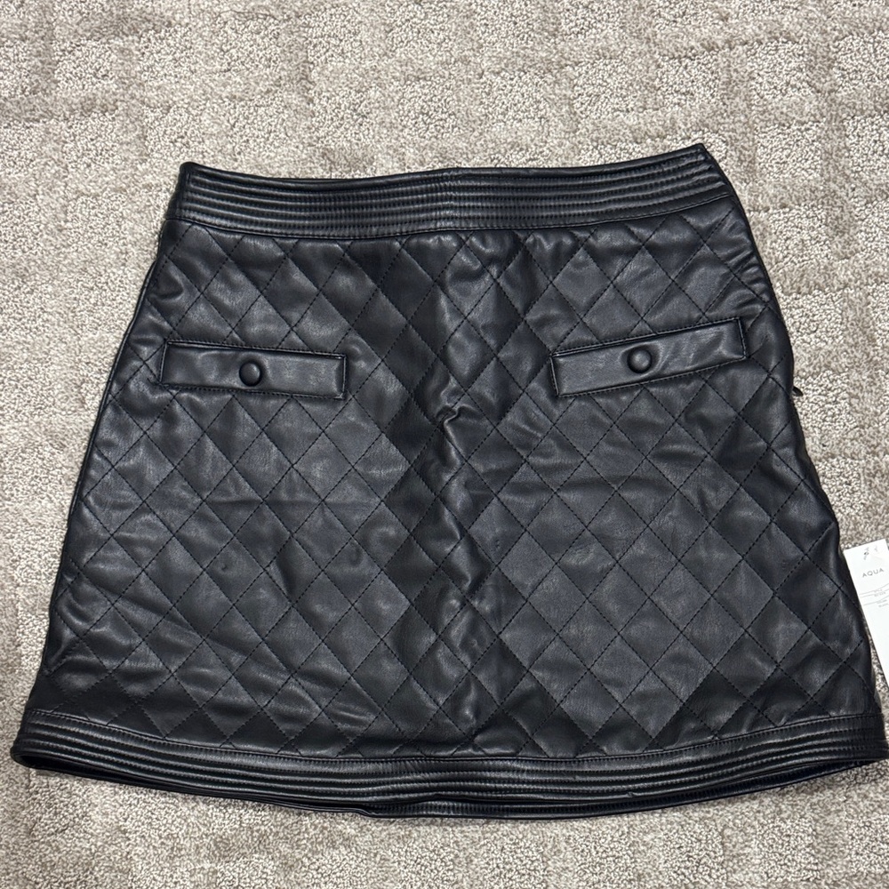 Black Quilted Women's Skirt